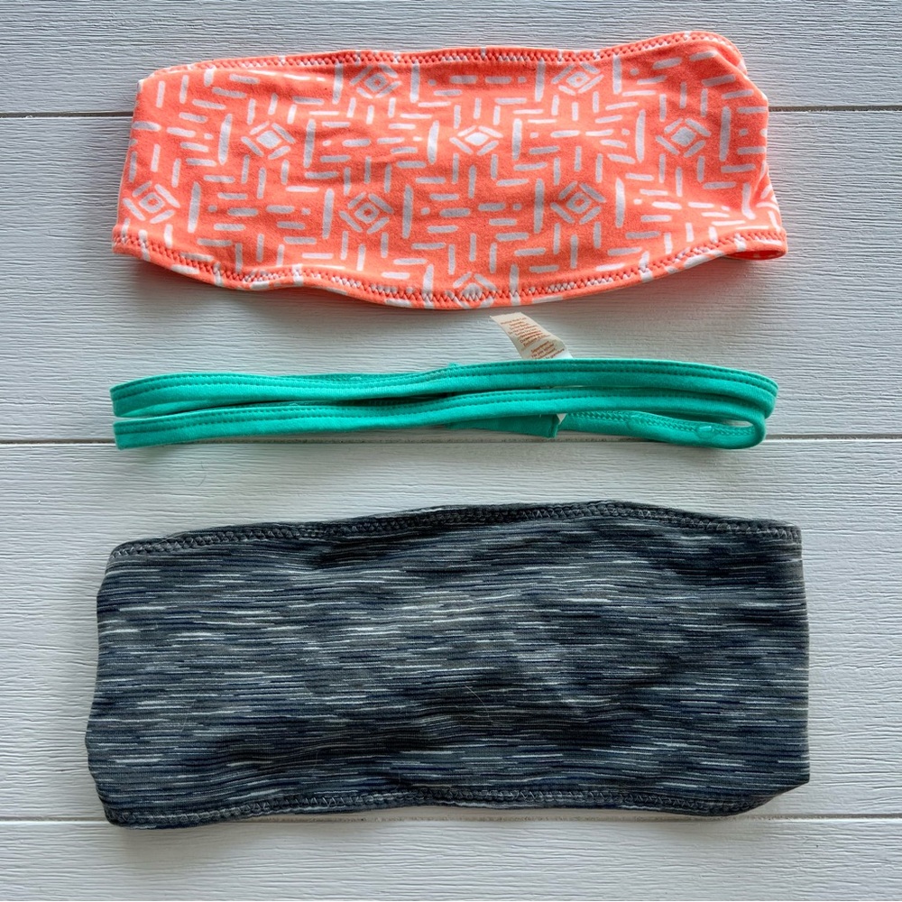 Lucy Headband Set in Black, Green, and Orange - Picture 2 of 7